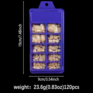 Lot <span class=keywords><strong>de</strong></span> 120 faux ongles d'orteil couleur nude, haut <span class=keywords><strong>de</strong></span> gamme, pour femmes, amovibles, carrés, courts, pour usage transfrontalier - Product Image 4