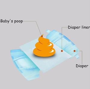 Biodegradable y desechable pañal camisas de fibra de bambú desechables bebé pañal de tela del trazador de líneas de 100 de un rollo nappy <span class=keywords><strong>liner</strong></span> - Product Image 2