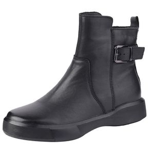 Stivaletti retrò a metà canna inverno nuovo fondo piatto da <span class=keywords><strong>donna</strong></span> con stivali in pelle Joker <span class=keywords><strong>casual</strong></span> stile inglese in velluto di cotone - Product Image 5