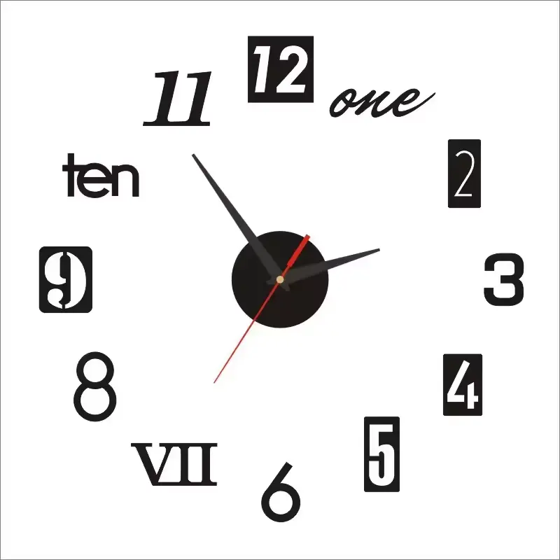 홈 장식 Horloge 3d DIY 석영 시계 2023 현대 디자인 대형 벽 시계