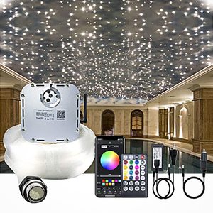 32W RGBW Twinkle <span class=keywords><strong>LED</strong></span> fiber optic Lights kit <span class=keywords><strong>28</strong></span>-<span class=keywords><strong>Key</strong></span> RF điều khiển từ xa cho trần ánh sáng sao headliner hiệu ứng âm nhạc cáp quang - Product Image 1