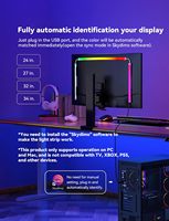 Barra de Luz LED RGBIC Flexible Inteligente con USB para Monitor, Iluminación Ambiental, Retroiluminación para Juegos Inmersivos, Sincronización con PC, Tira de Luz LED RGB