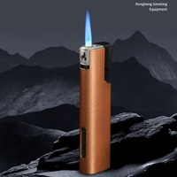 Briquets torche métalliques jetables, résistants au vent et à la flamme, personnalisables avec logo, cadeaux promotionnels en gros