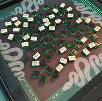MAHJ ALA MODE the Exotics - Collection de tuiles de Mahjong en acrylique avec motif Serpent et Dragon, 160 tuiles, pour jeu de société en intérieur