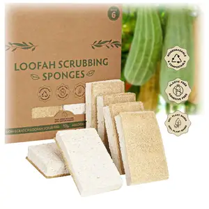 Spifit luffa pasta di legno cotone organico naturale compostabile eco luffa 100% biodegradabile spugna per piatti