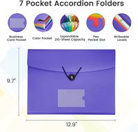 Dossiers de classement translucides colorés |   Porte-documents en plastique format A4 pour l'organisation à domicile et au bureau