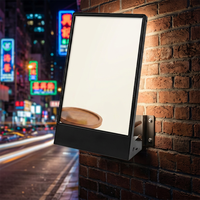 Boîte à lumière LED sans fil rechargeable A3/A4, cadre en alliage d'aluminium, 2000 lumens - Panneaux de menus de table pour restaurants, cafés, services de restauration