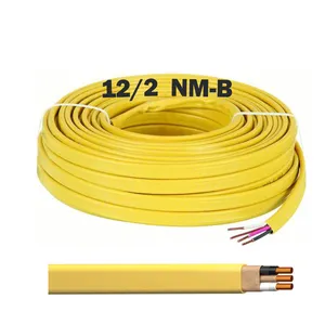 Alambre de NM-B para construcción, calibre de 63, amarillo, 1000 pies, 12 2, no metálico, forrado, 14, 2, eléctrico, 50 pies