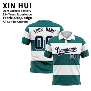 Camiseta Polo Sublimada Personalizada, Uniforme de Trabajo en Equipo para Hombre, 100% Poliéster, Secado Rápido, Logotipo Bordado, Fábrica OEM - Product Image 1