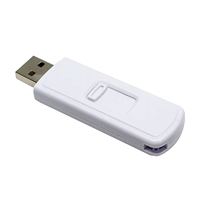 Flashdisk USB Retraktil Putar-Tarik Casing Plastik Putih Desain Geser Logo Custom Grosir Memory Stick