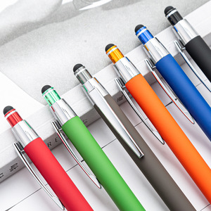 Promotional Sports Design Metal Matte Finishing Celena for Soft Touch Pen Custom Logo Ballpoint Pens - Product Image 2