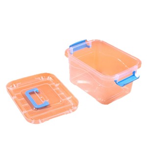 Boîte de rangement en plastique transparent avec couvercle, organisateur de bureau rectangulaire de qualité alimentaire pour jouets, bijoux, matériel, pâte à modeler, LEGO - Product Image 5