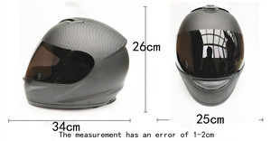 <span class=keywords><strong>Casque</strong></span> de <span class=keywords><strong>moto</strong></span> intégral exclusif transfrontalier en ABS à motif fibre de carbone <span class=keywords><strong>pour</strong></span> hommes et femmes - Product Image 3