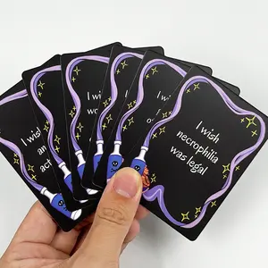 بطاقات تأكيد مثبتة أنا أحب الذات بطباعة مخصصة لعبة بطاقات ورقية لطلب السؤال للحفلات للبالغين