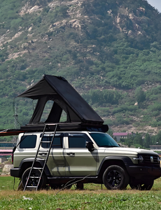 Tente de toit en aluminium léger, caravane pop-up de camping en plein air, fonction étanche, camionnette équipée - Product Image 2