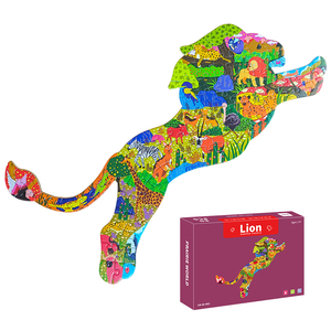 Puzzle sur mesure Prairie Lion, grès gris irrégulier, thermochromique CMYK, finition mate douce, non toxique, écologique, en boîte, épais, durable, sûr, lourd - Product Image 1