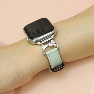 Correas de reloj para <span class=keywords><strong>Apple</strong></span> <span class=keywords><strong>Watch</strong></span> Series 8 45mm 41mm Smart <span class=keywords><strong>Watch</strong></span> Wrist Band con Charm <span class=keywords><strong>Metal</strong></span> Cat Adapter para Iwatch <span class=keywords><strong>Correa</strong></span> - Product Image 6