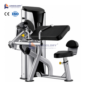 Appareil de musculation professionnel à charges guidées pour la musculation des bras : Machine combinée pour curls biceps et extensions triceps - Product Image 1
