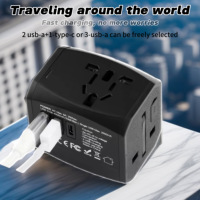 Adaptateur de voyage universel à charge rapide 30W 3 ports USB 1 prise secteur OTP OVP Adaptateur de prise internationale pour les voyages dans le monde entier