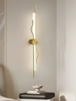 Applique murale longue de luxe léger, lampe de chevet pour chambre à coucher, lampe décorative murale simple et moderne pour salon, applique murale haut de gamme