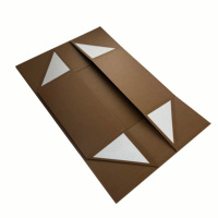 Boîte pliante magnétique avec logo personnalisé, fermeture magnétique réutilisable, emballage cadeau en carton plat pour cosmétiques, vente en gros B2B