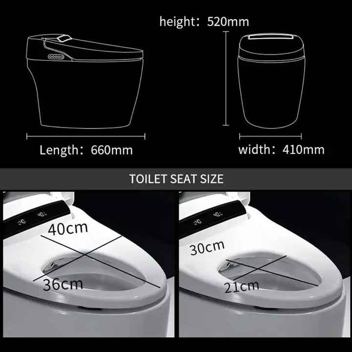 Bathroom Luxury Sensor Automatic Flush Ceramic One Piece Smart Toilet ...
