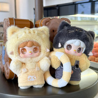 Authentique figurine Yooki Oxygen Kitty de la série Summer Party, en peluche, en boîte surprise, avec support de sac