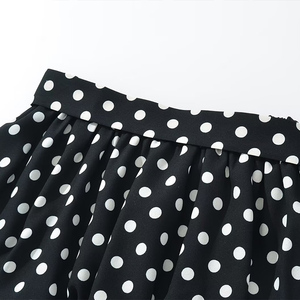 Abbigliamento donna HanOu 2025 nuova moda a pois Culottes Retro vita alta <span class=keywords><strong>eleganti</strong></span> Mini Shorts donna - Product Image 4