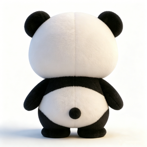 Peluche de panda personalizado, peluche de panda blanco y negro, peluche de panda de dibujos animados, adorable peluche de panda gordo - Product Image 5