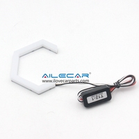 Anneaux lumineux LED blancs en forme d'hexagone T7-X 90MM pour la modification des projecteurs de phares de voiture
