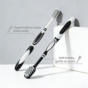 Cepillo de Dientes de Uso Diario con Cerdas Suaves y Redondeadas para Adultos, Mango Antideslizante, Cuidado Dental, Cepillo de Limpieza Dental - Product Image 2