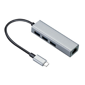Adattatore <span class=keywords><strong>USB</strong></span> C a Gigabit RJ45 Ethernet con Hub <span class=keywords><strong>USB</strong></span> 3.0 5Gbps, Splitter Multiporta Tipo C per MacBook, Laptop e PC - Product Image 1