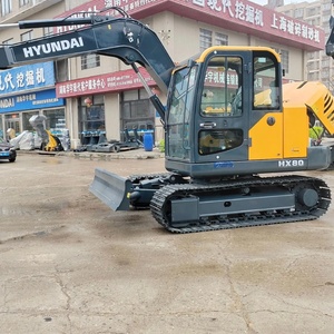 Miniexcavadora de orugas HX80 de 8 toneladas para limpieza de sitios forestales y construcción de caminos - Product Image 6