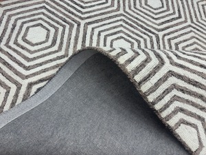 Tapis rectangulaire en laine tufté à la main, motif abstrait, écologique, antidérapant, doux, de qualité supérieure, pour salon, chambre à coucher, décoration élégante pour la maison - Product Image 5