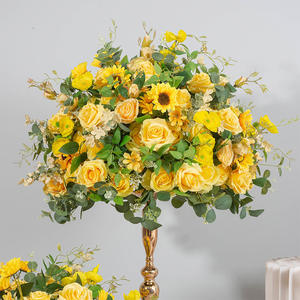 Arrangements floraux artificiels en boule de fleurs de 70 cm, nouvelle conception M-FB235, roses roses en soie, pour décoration de mariage - Product Image 4