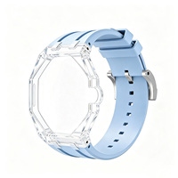 OEM Biokeramik-Silikonarmband mit Transparentem Band für AP X Swatch Royal Pop, Individuell Gefärbtes Uhrenarmband