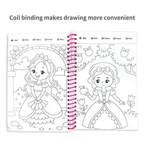 Nouveauté 2025 – Livres de <span class=keywords><strong>coloriage</strong></span> éducatifs en spirale en gros <span class=keywords><strong>par</strong></span> numéros avec 5 stylos pour enfants - Product Image 3