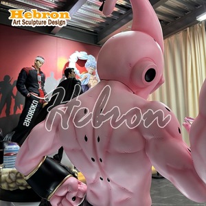 Scultura in Fibra di Vetro a Grandezza Naturale del Busto di Boo Buu, Famoso Personaggio Giapponese <span class=keywords><strong>dei</strong></span> <span class=keywords><strong>Cartoni</strong></span> Animati in Resina - Product Image 4