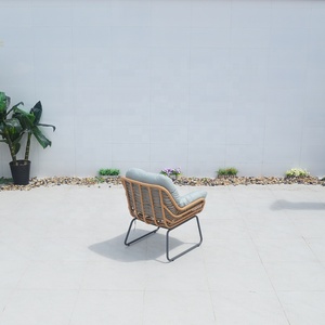 Conjunto de Muebles de Jardín para Balcón, de Mimbre, con Cojines, para Descanso y Relajación al Aire Libre - Product Image 3