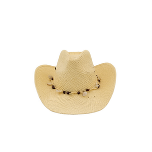 Sombrero de Vaquero Hecho a Mano para Hombre, Decoración de Cuentas de Madera de Tres Capas - Product Image 2