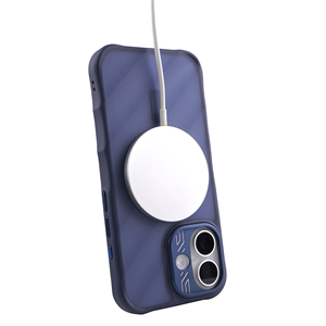 Magnetic Lens Protect Matte <b>Camera</b> Protector Full Wrap Protection Anti-Shock Mobile Phone Cases For iPhone 17 Dustproof Blue - Product Image 4