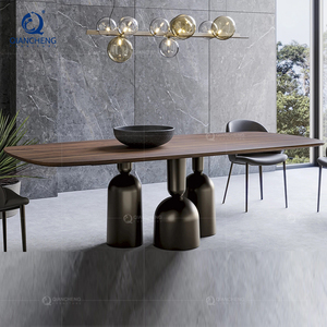 Juego de Mesa de Comedor de Placa de Roca Minimalista Moderno Personalizable, Metal en Forma de Tira Creativo de Alta Gama para <span class=keywords><strong>Restaurante</strong></span> - Product Image 3