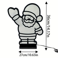 Lampe miroir infini 3D Père Noël sur mesure, effet abysse à mille couches, pour décoration de Noël, vente en gros, directement de l'usine