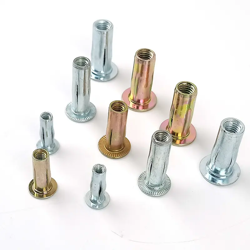 10pcs M3 M8 304 Stainless Steel Large Flat Hex Hexagon Socket Head Furniture Rivet Connector Insert Joint Sleeve Nut
