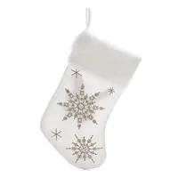 Christmas White Stockings Christmas White Plush Decoration Socks Christmas Stockings Decoration