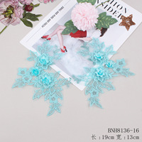 Paillettes colorées, broderie 3D, tulle, dentelle, perles, motifs, appliques, patchs en perles pour artisanat, robe de mariée