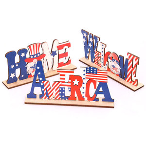 New cross-border product: DIY wooden assembly ornament for US Independence Day, suitable for desktops, <b>window</b> <b>displays</b>, and - Product Image 5