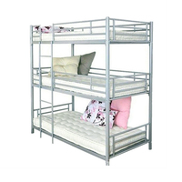 Lit superposé en métal à 3 niveaux, pliable, réglable, écologique, meubles de chambre à coucher pour la maison et l'hôtel