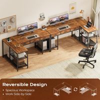 Table d'ordinateur d'angle en L OEM avec prises de courant et tiroir de rangement réversible pour petits espaces de bureau à domicile