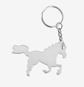 Porte-clés personnalisé en forme de cheval ou de poney, logo imprimé, porte-clés en métal et cuir promotionnel, cadeau d'entreprise, souvenirs équestres - Product Image 2